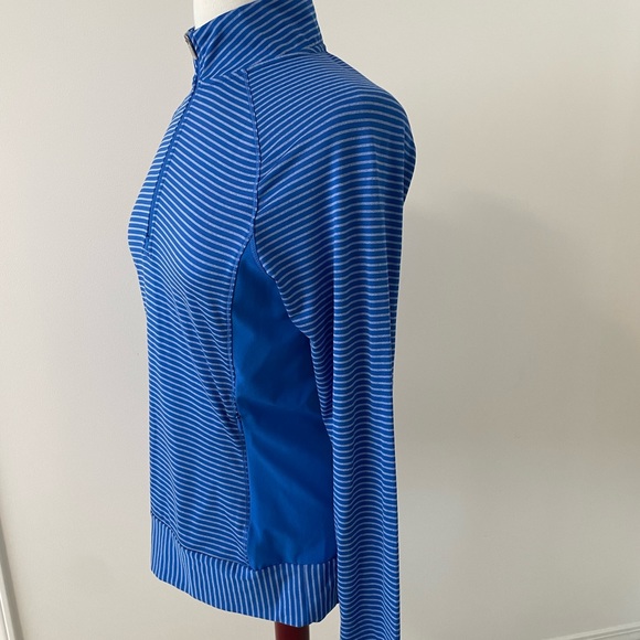 Adidas blue 1/4 zip pullover size S - Picture 3 of 6